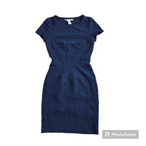 Diane Von Furstenberg Bodycon Dress Trapp Ponte Knit Black size 8